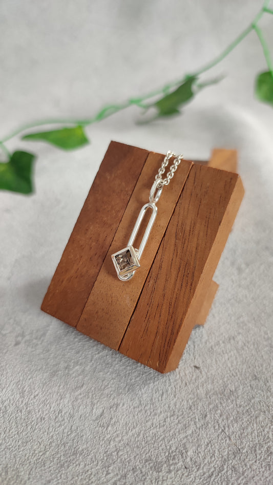 Sliding smoky quartz Pendant