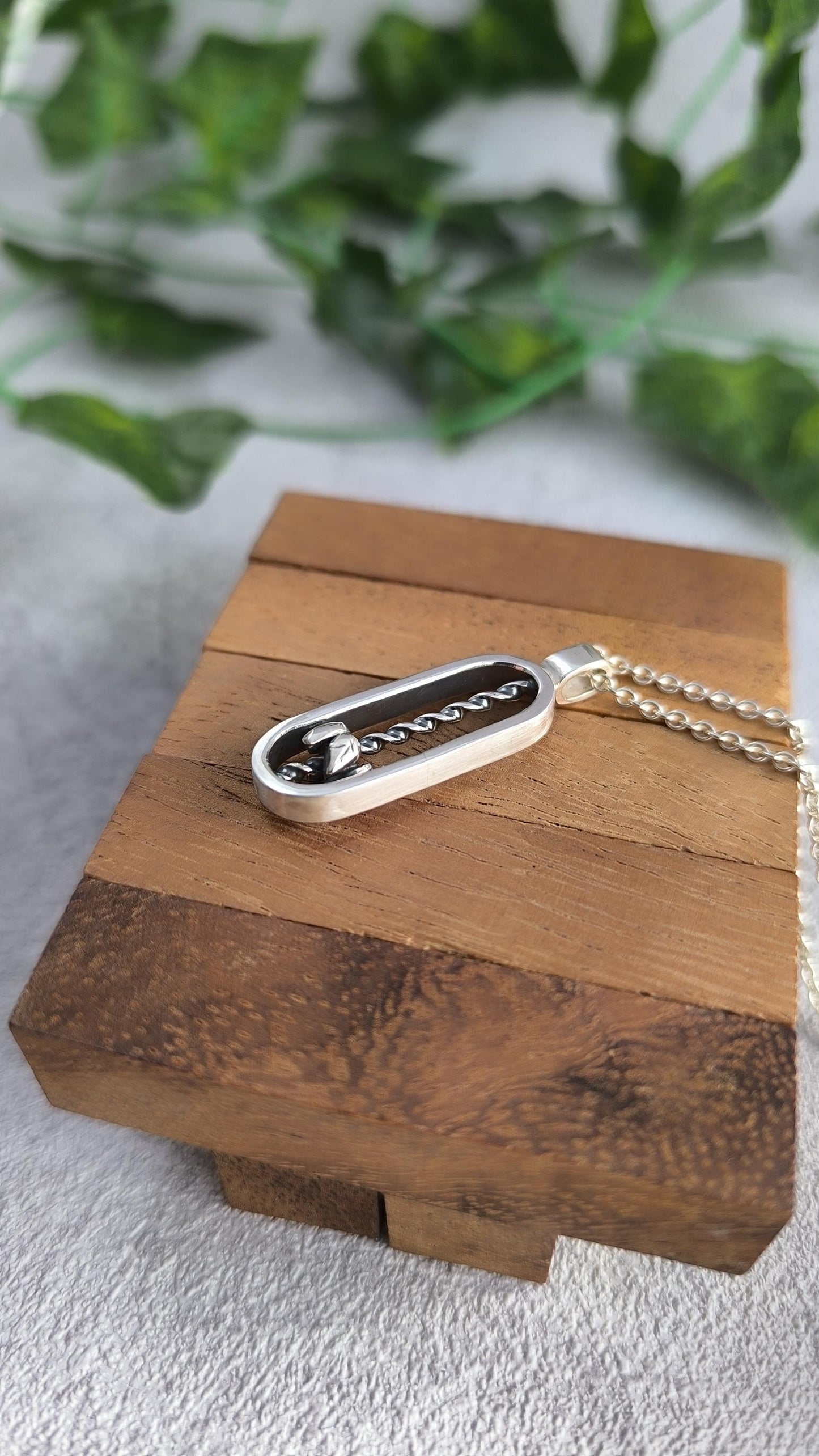 Kinetic spiraling Pendant  - "Falling Leaves"