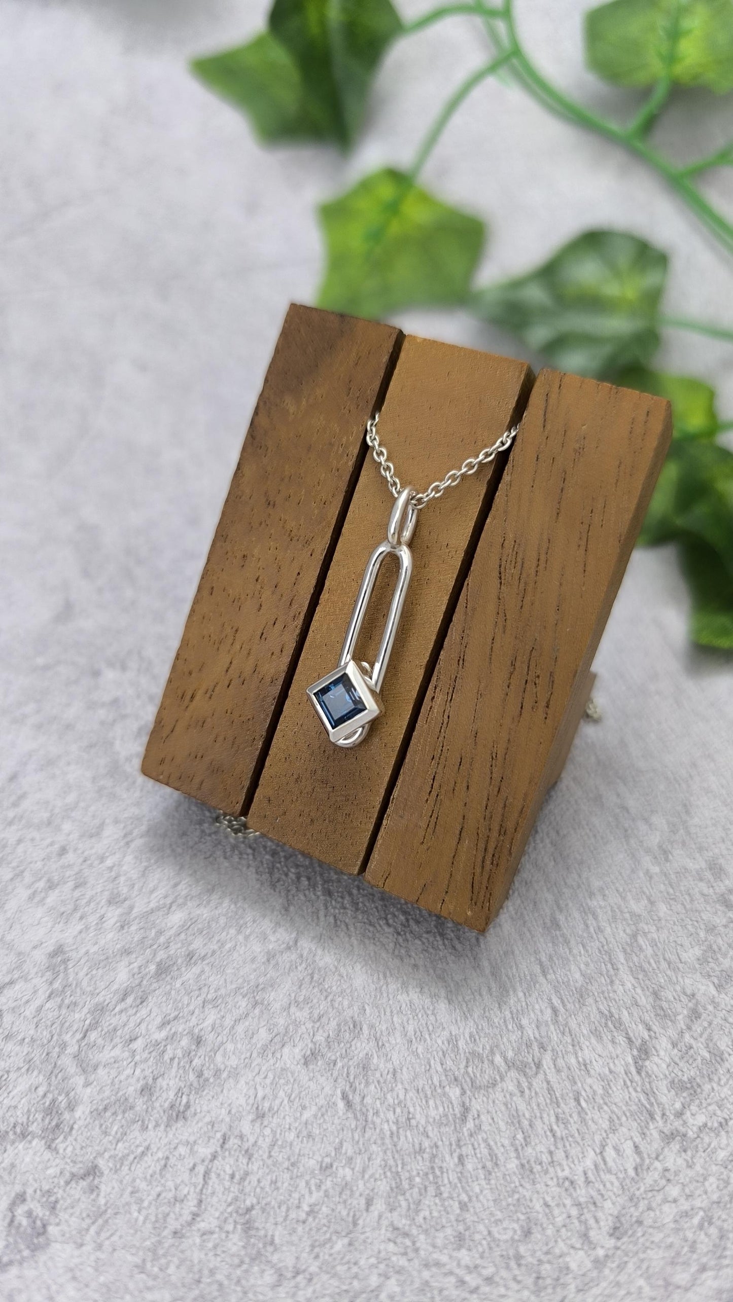 Sliding Topaz Pendant