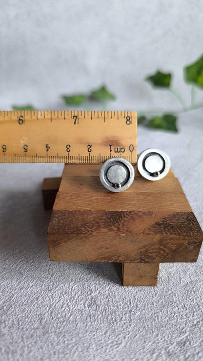 Fidget Cufflinks with black diamonds