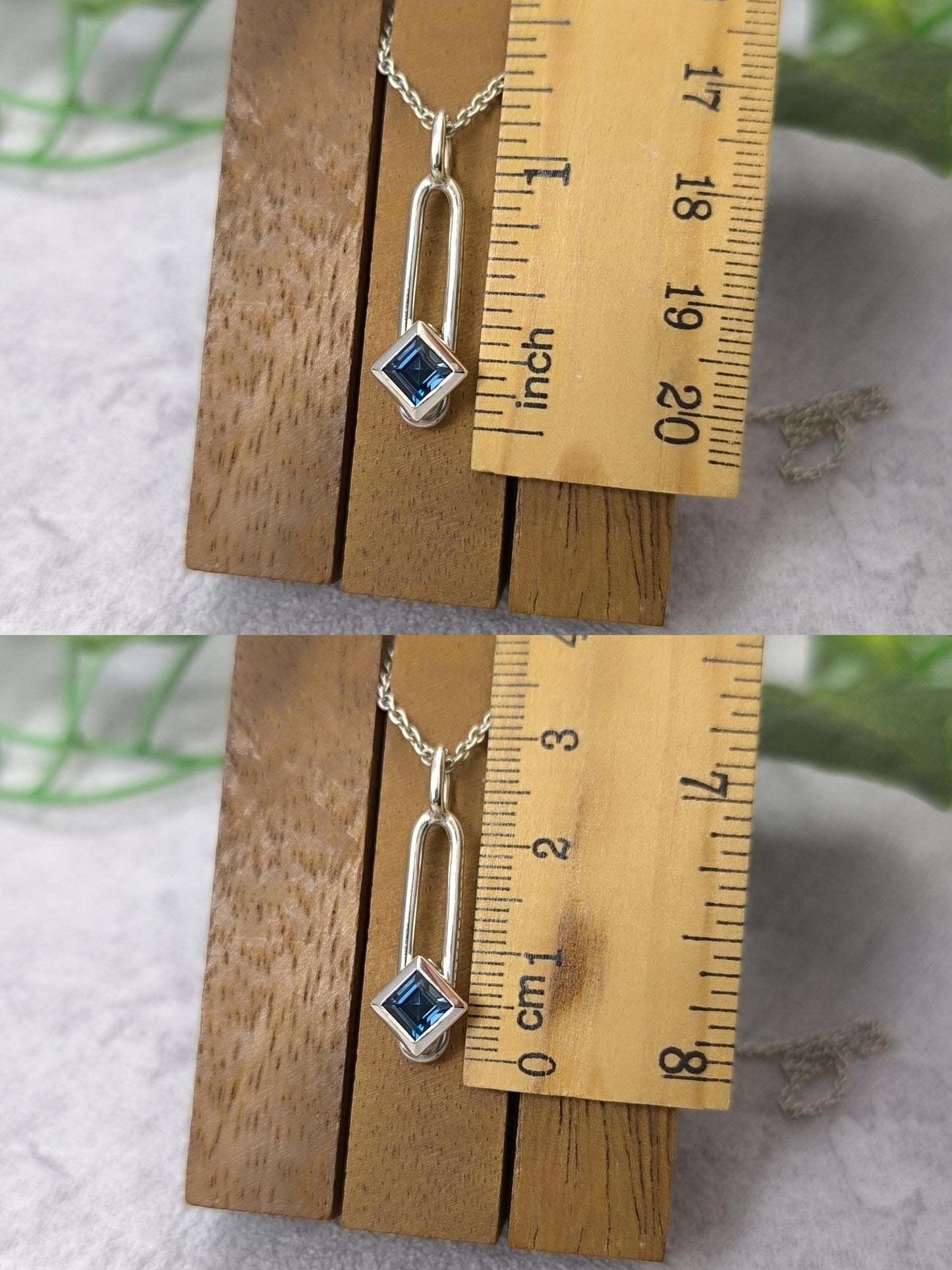 Sliding Topaz Pendant