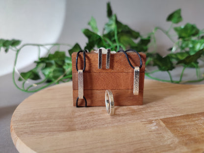 Handforged from scratch sterling Silver ring // Stacking thin stable Ring // 3mm wide handmade ring // "Everyday!"