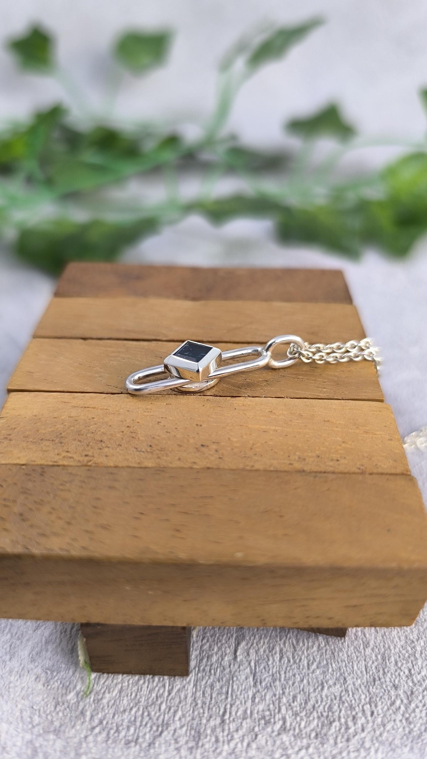 Sliding Topaz Pendant