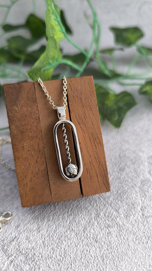 Kinetic spiraling Pendant  - "Falling Leaves"