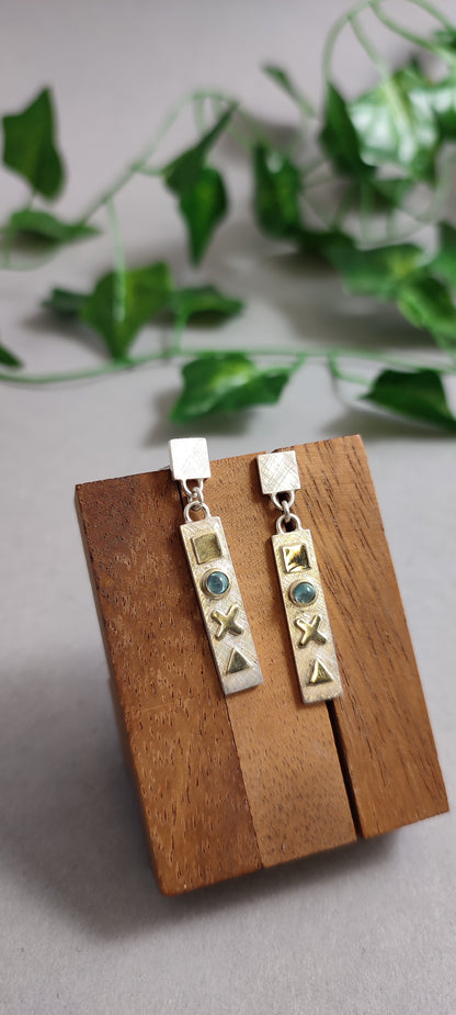 Gamer Pendant with Emerald and 14ct Gold - "press continue"