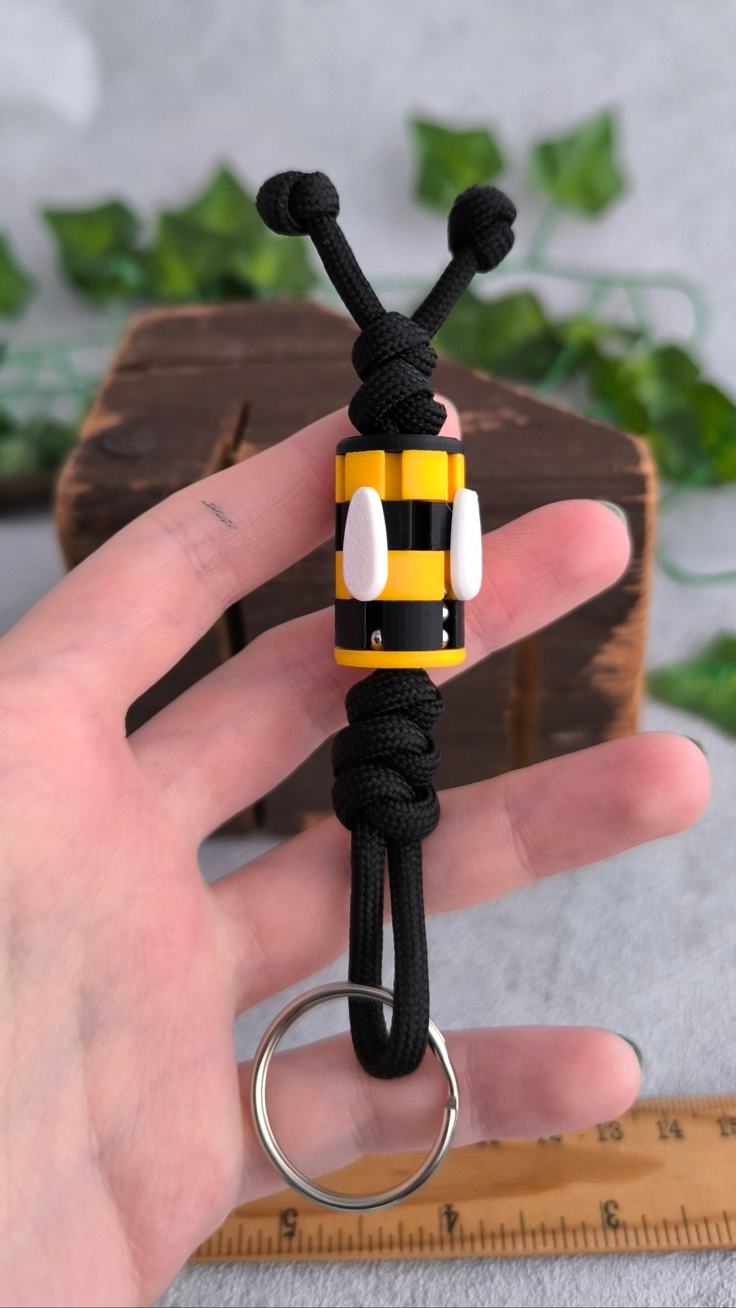 Bee keychain Fidget -Bead on a Lanyard