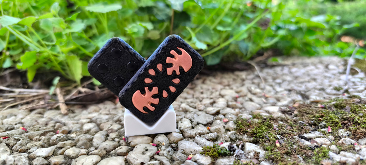 Copper Monstera Fidget Slider