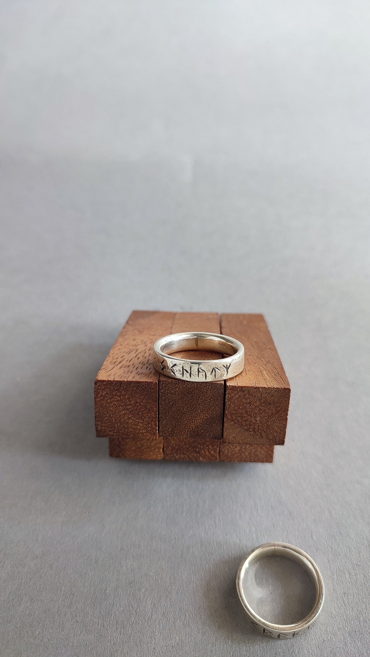 Customizable Rune Ring - elder Futhark - made of Sterling Silver - "Old Magic"