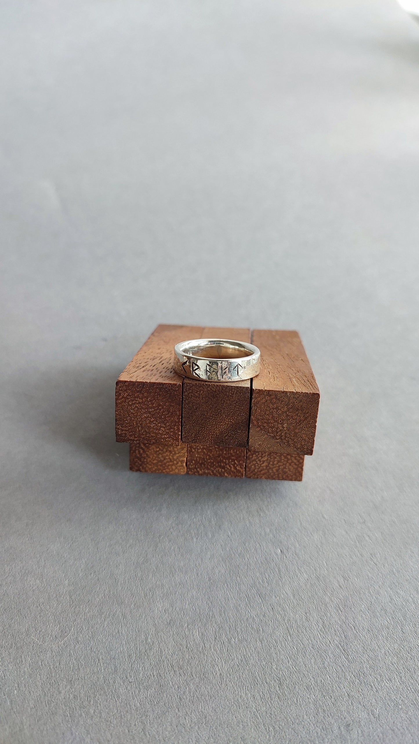 Customizable Rune Ring - elder Futhark - made of Sterling Silver - "Old Magic"