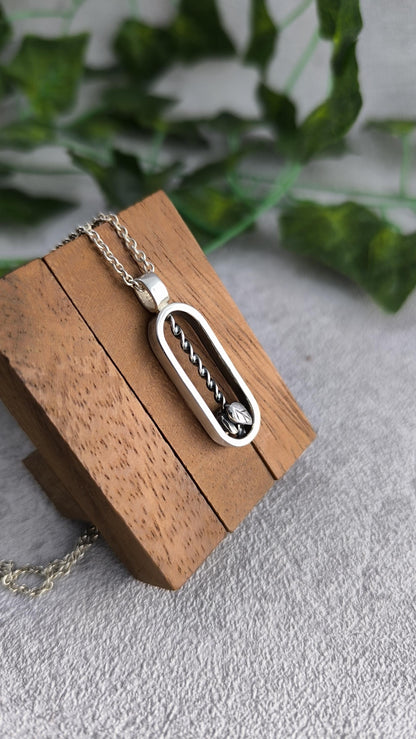 Kinetic spiraling Pendant  - "Falling Leaves"