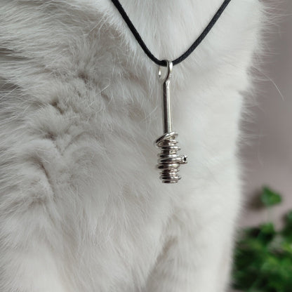 Tower of Hanoi - Black diamond and Sterling Silver Pendant