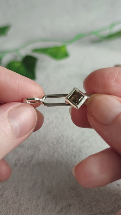 Sliding smoky quartz Pendant