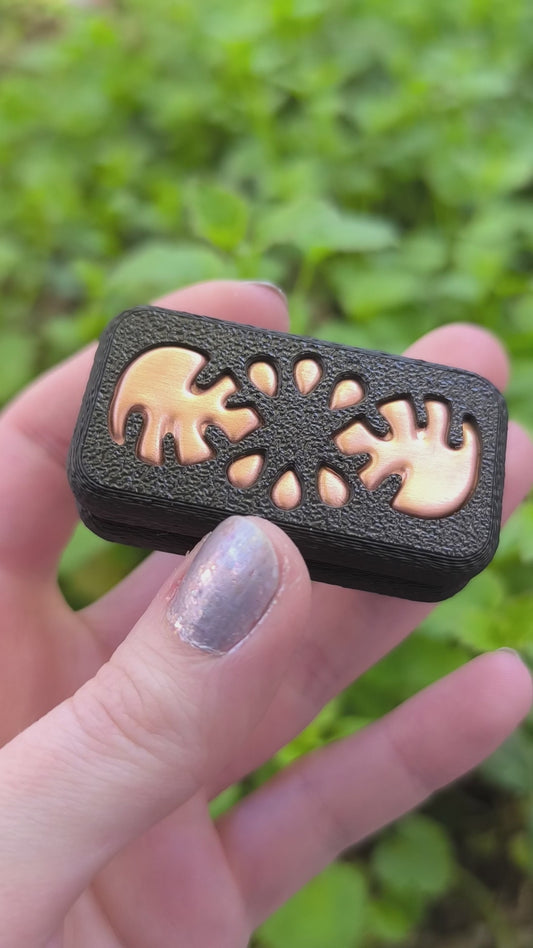 Copper Monstera Fidget Slider